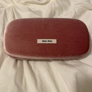 Mix Miu pink velvet sunglasses case